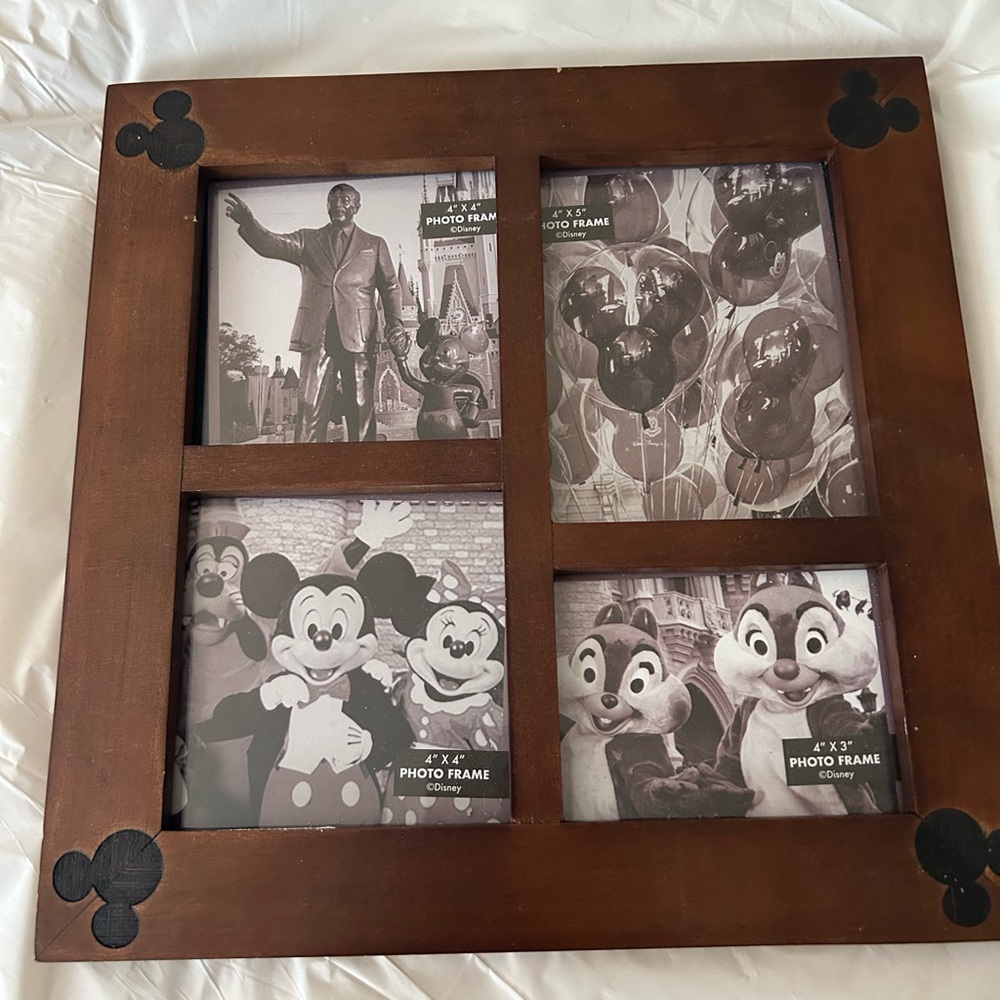 Disney Brown Photo Frame with Black Mickey Accents